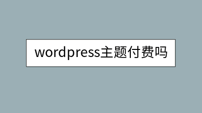 wordpress主题付费吗