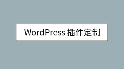 WordPress 插件定制