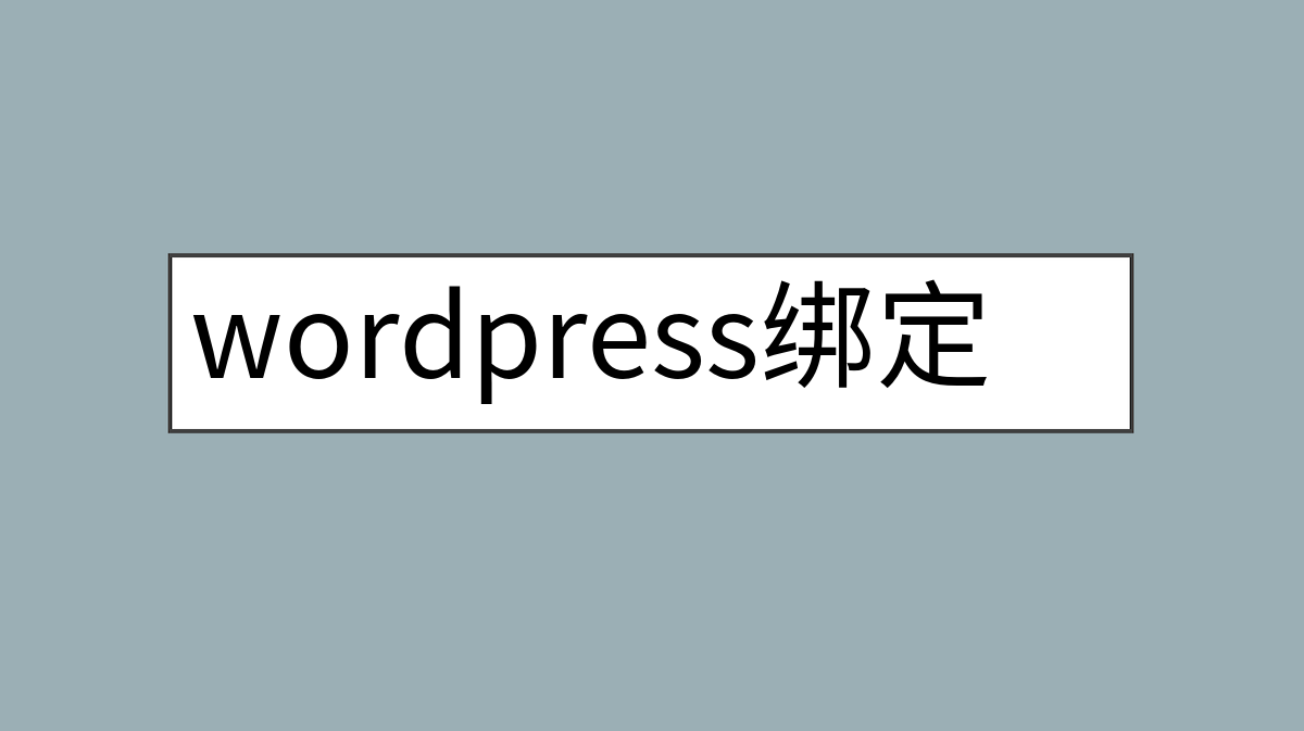 wordpress绑定多个域名