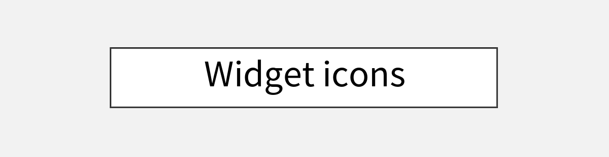 Widget icons